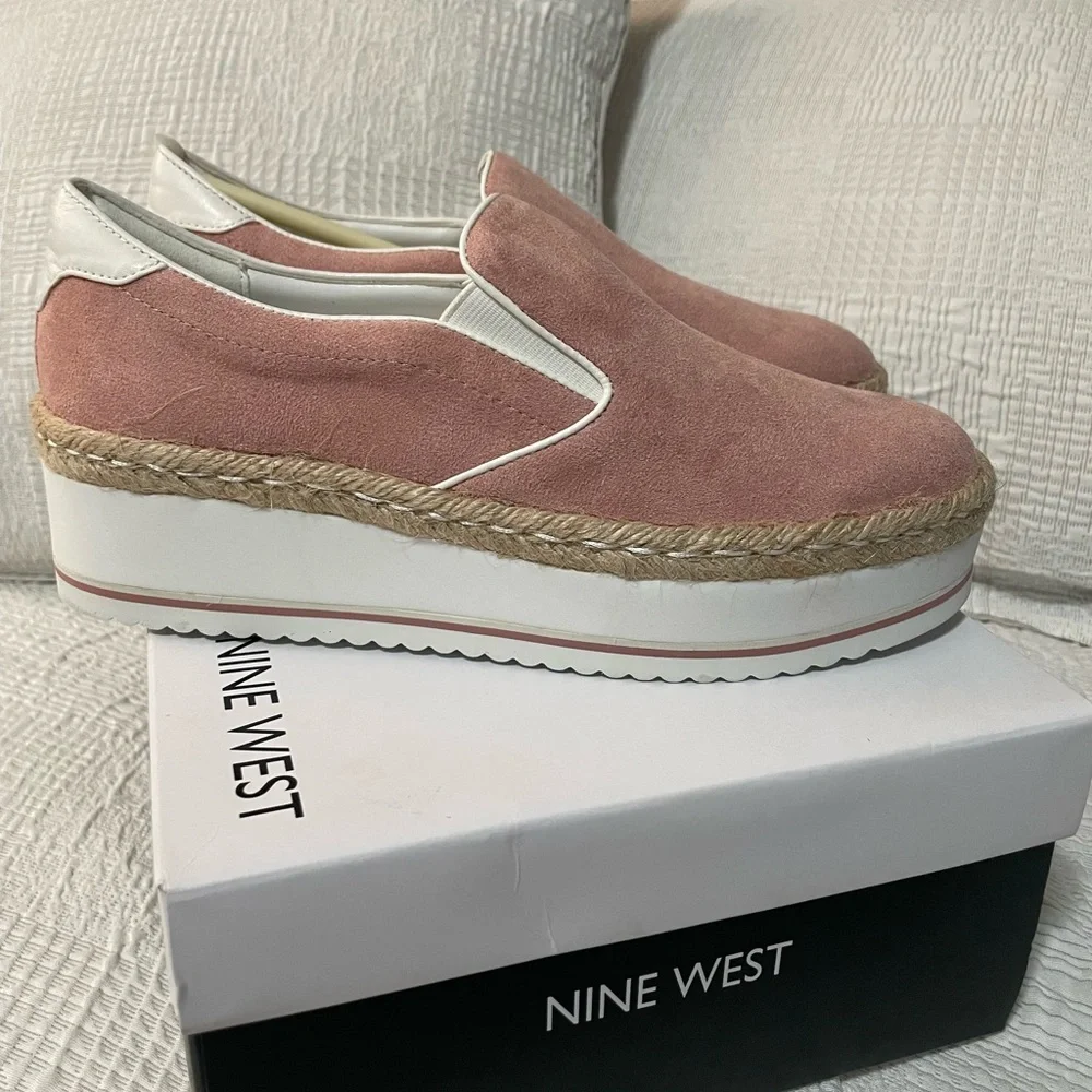 🩷New Women 🌸 Nine West Pink Espadrille Shoes, size 6